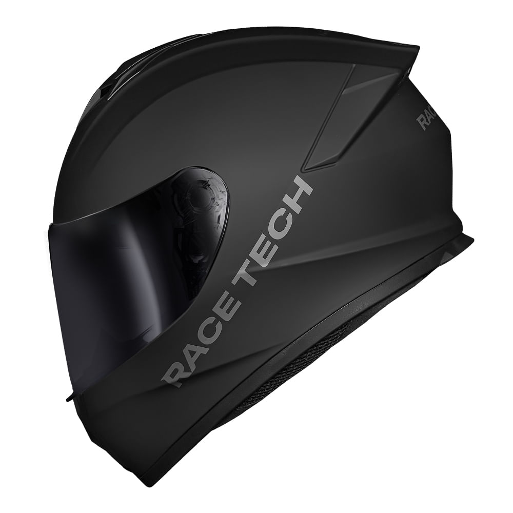 Encontraproduto.com.br - CAPACETE RACE TECH HIT MONOCOLOR PRETO FOSCO