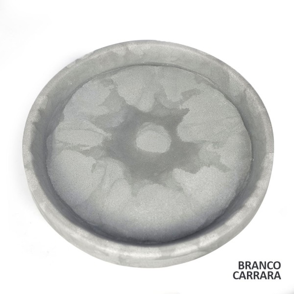 Prato Redondo Riscatto Polietileno Pequeno Branco Carrara Vouga Decor