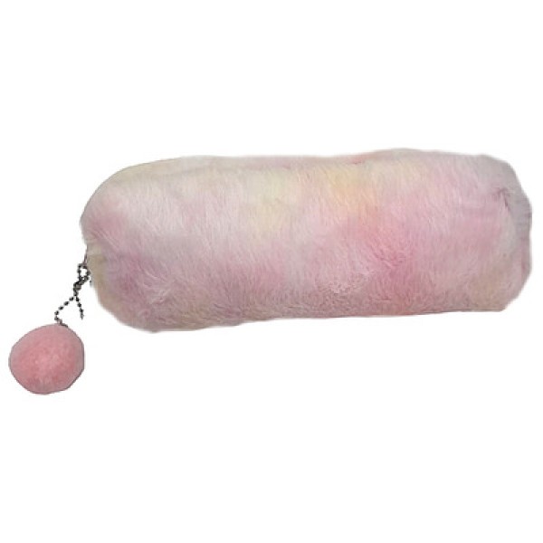 Estojo Porta Objetos Pompom 20cm em Tecido Interponte