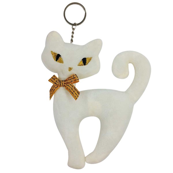 Chaveiro Gato de Pelúcia 17cm em Poliéster Interponte