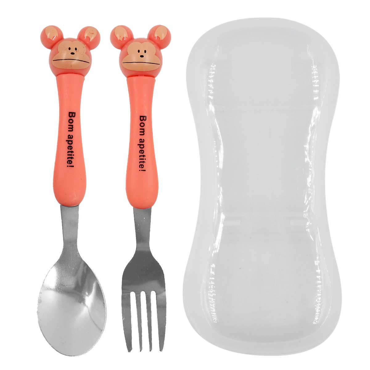 Encontraproduto.com.br - Jogo de Talheres Bichinhos 2 Peças em Aço Inox Interponte