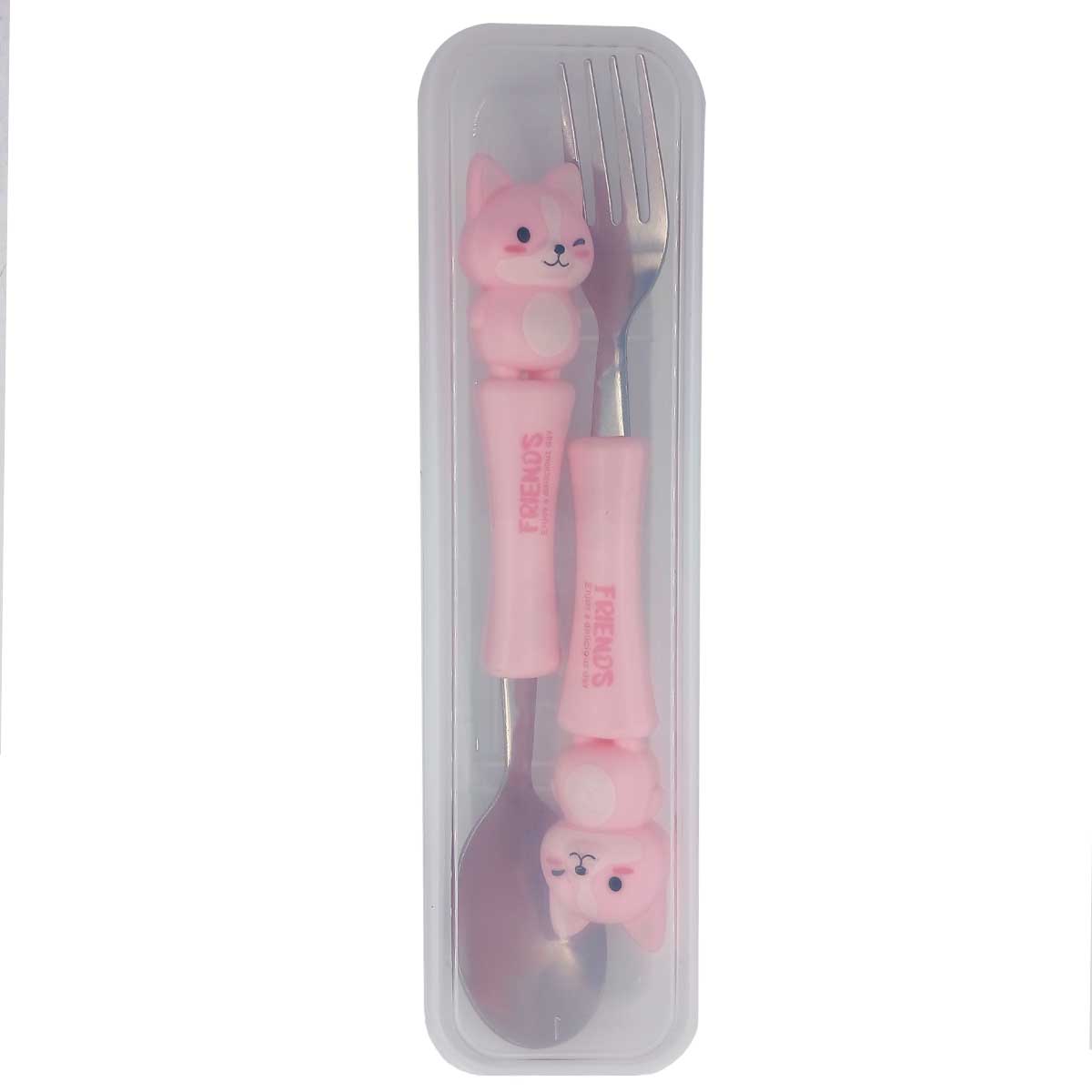 Encontraproduto.com.br - Jogo de Talheres Gatinho 2 Peças em Aço Inox Interponte