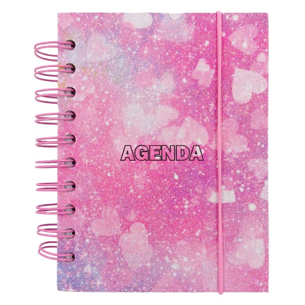 Encontraproduto.com.br - Agenda Permanente Glitter 11,2x15cm em Papel Interponte