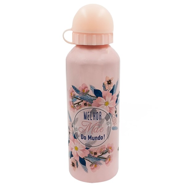 Encontraproduto.com.br - Garrafa Mãe Floral 500ml em Alumínio Interponte