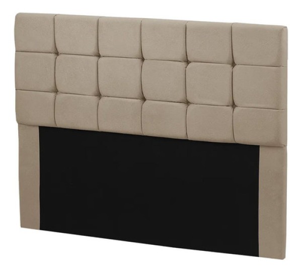 Encontraproduto.com.br - Cabeceira Julia Casal 140cm Estofada Bege Shop Das Cabeceira Bege