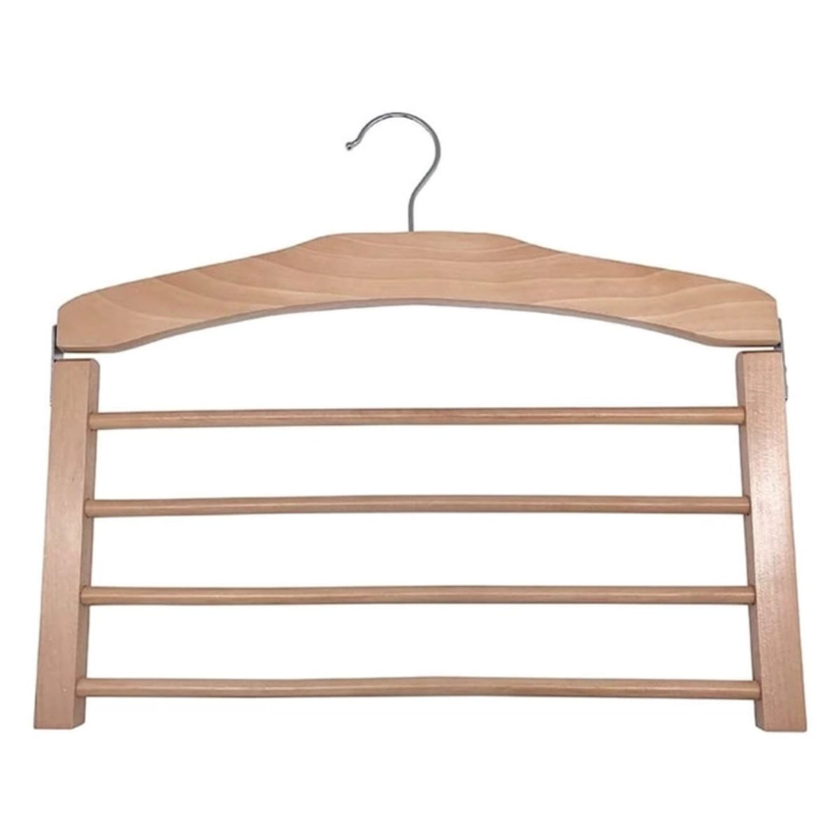 Encontraproduto.com.br - Cabide Para Guarda-Roupa Oikos Madeira com 4 Barras