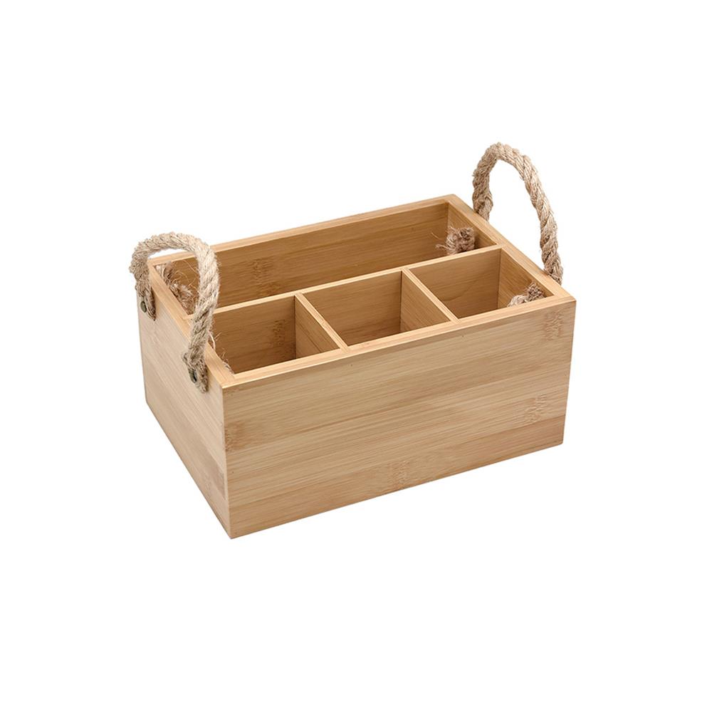 Encontraproduto.com.br - Porta Talheres Oikos de Bambu com Alca Natural MES02479NAT