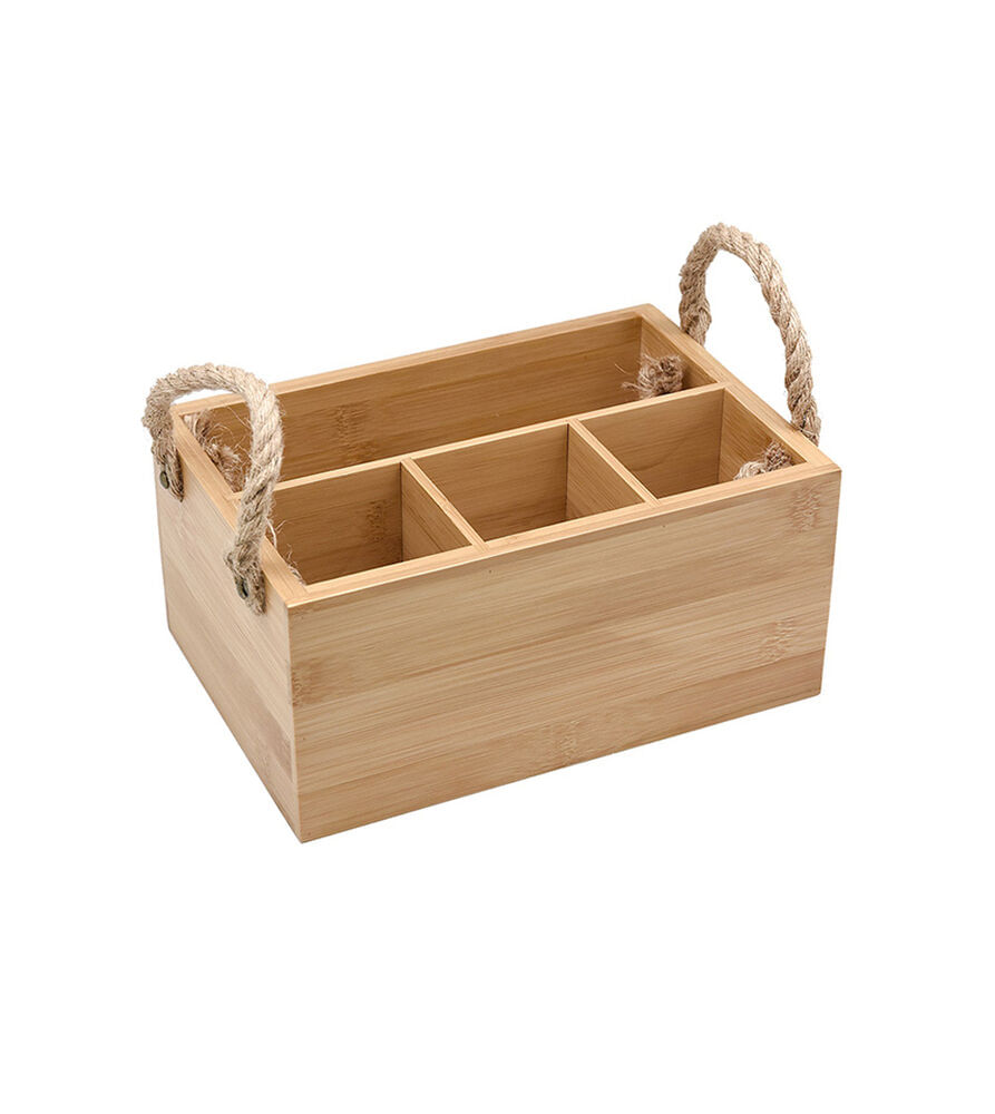 Encontraproduto.com.br - Porta Talheres Oikos de Bambu com Alca Natural MES02479NAT