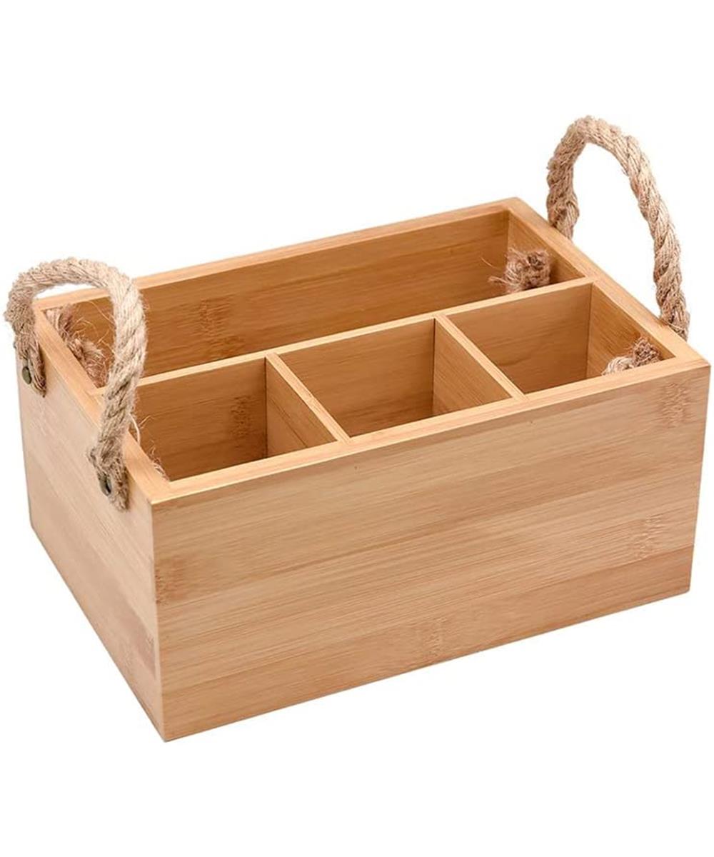 Encontraproduto.com.br - Porta Talheres Oikos de Bambu com Alca Natural MES02479NAT