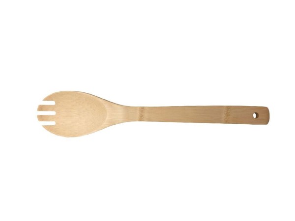 Encontraproduto.com.br - Garfo Vazada De Bambu Mozcada 30cm Orgânica Multiuso