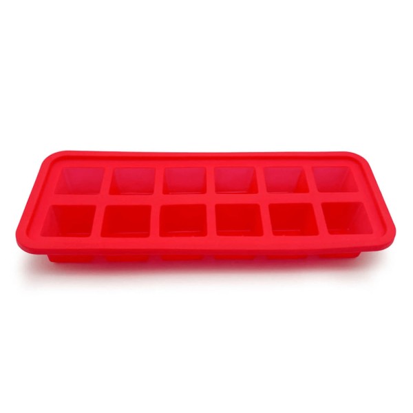Encontraproduto.com.br - Forma p/ Gelo Mozcada Silicone 12 Divisórias Vermelho