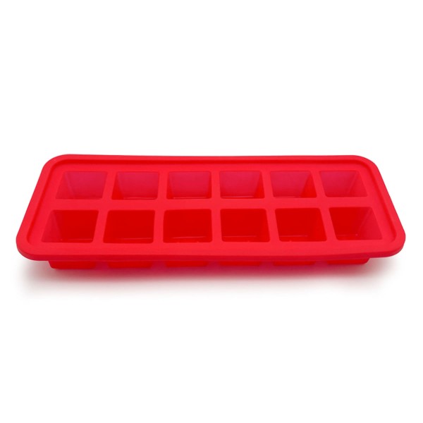 Encontraproduto.com.br - Forma p/ Gelo Mozcada Silicone 12 Divisórias Vermelho