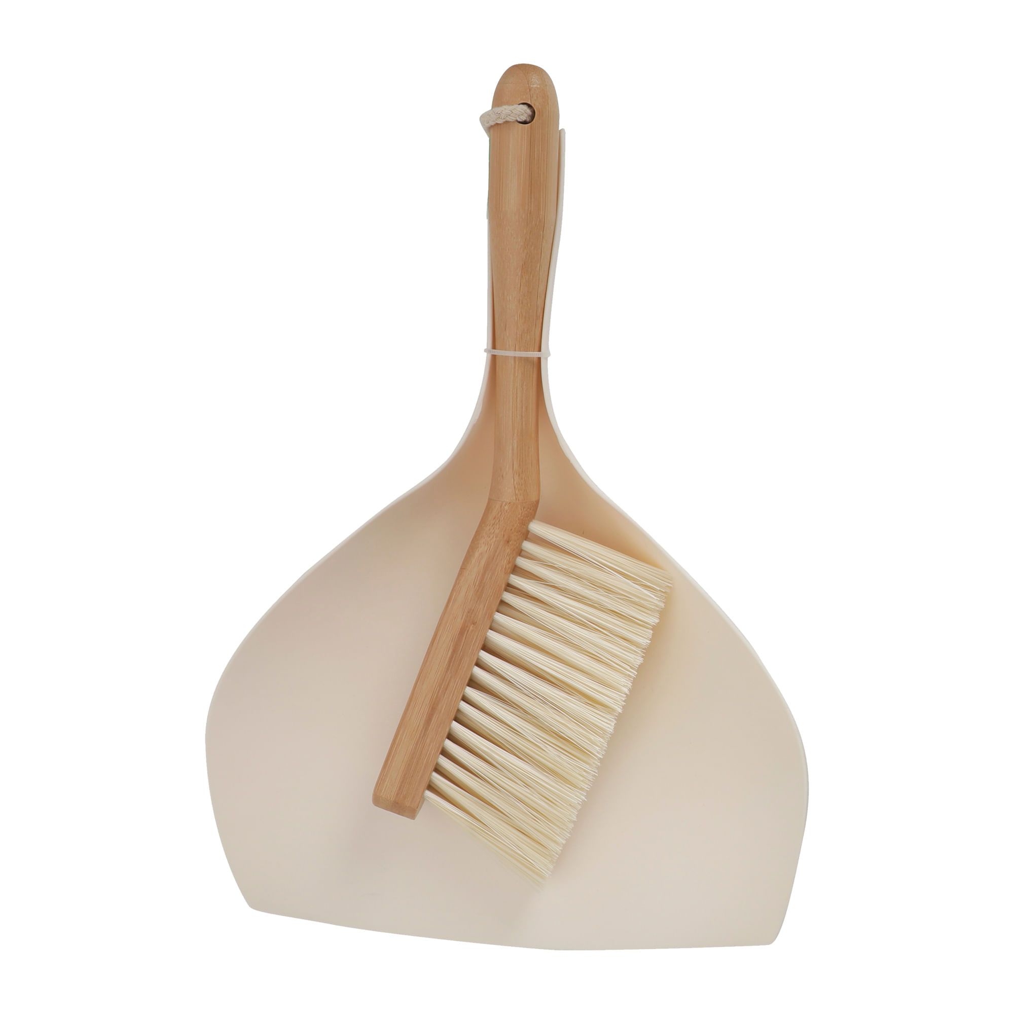 Encontraproduto.com.br - Kit Escova Bambu e Pá P/Limpeza Oikos