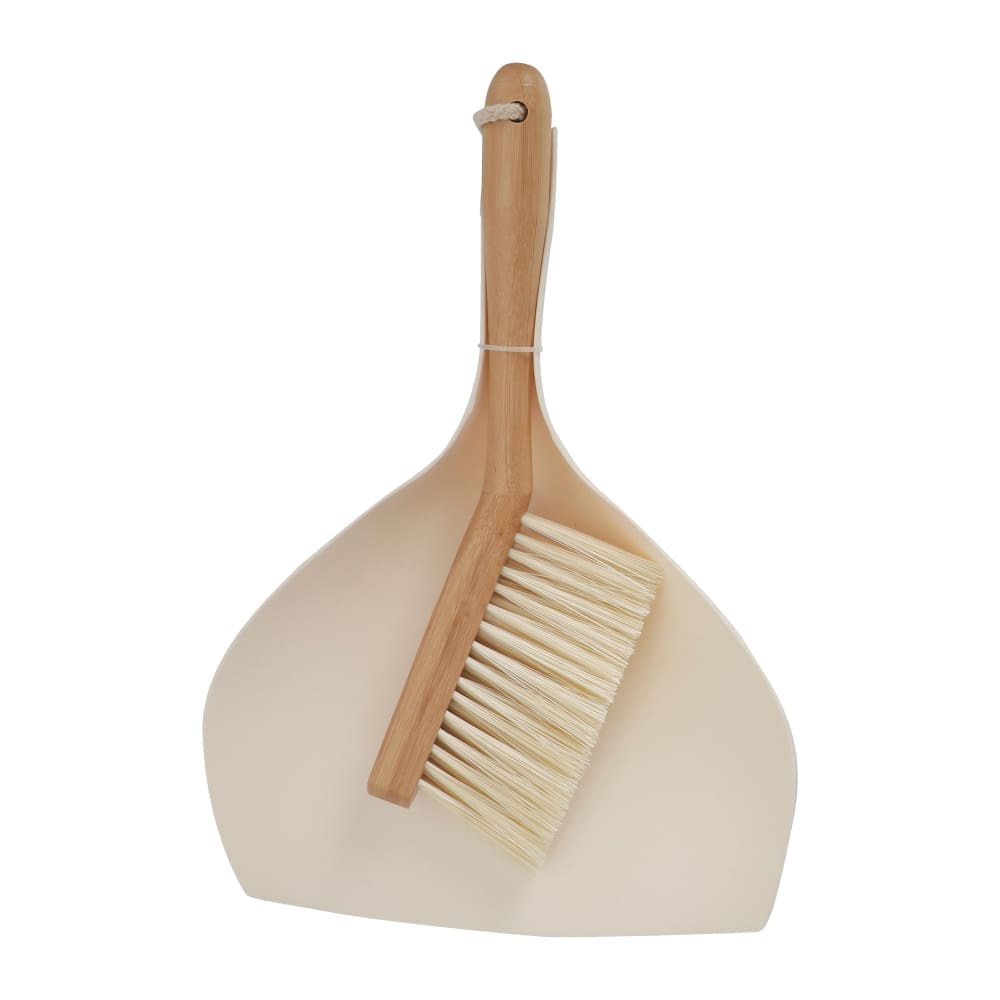 Encontraproduto.com.br - Kit Escova Bambu e Pá P/Limpeza Oikos