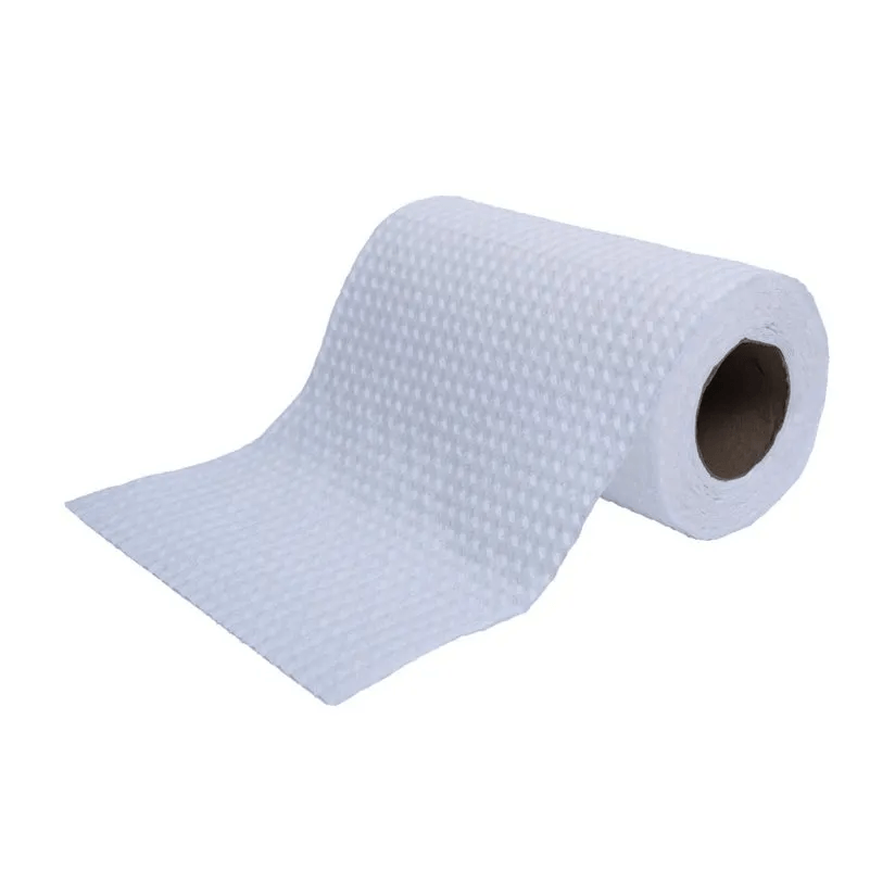 Encontraproduto.com.br - Rolo Pano Lava e Seca 25pçs Simplo Branco