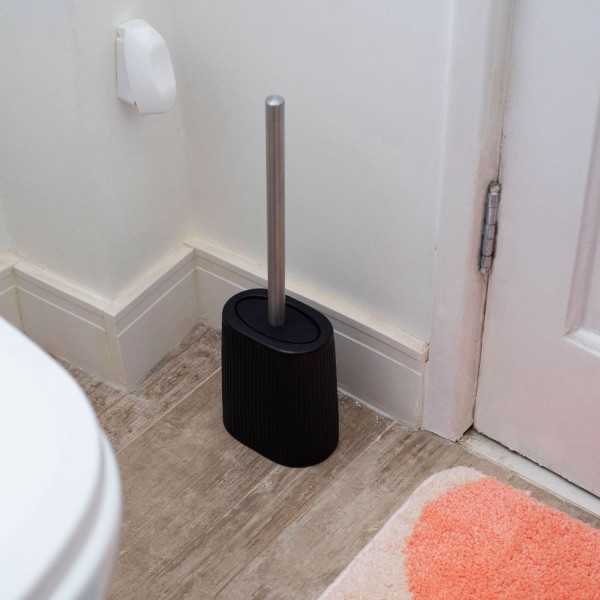 Encontraproduto.com.br - Kit Banheiro Saboneteira E Escova Sanitária 4 Pçs - Oikos