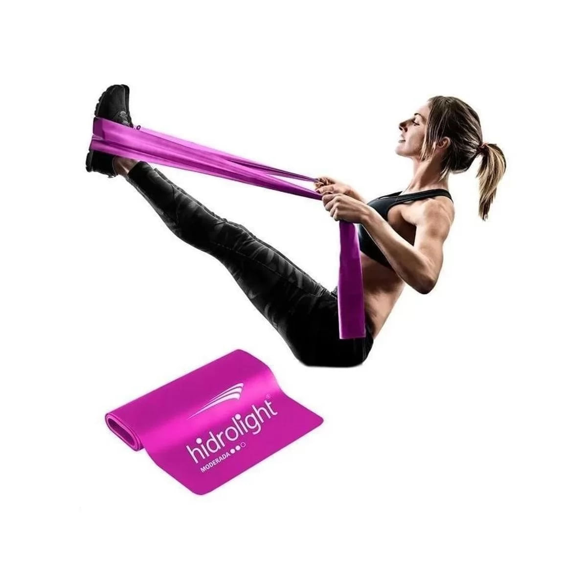 Encontraproduto.com.br - Faixa Elástica TPE Moderada Roxa FL42B Hidrolight