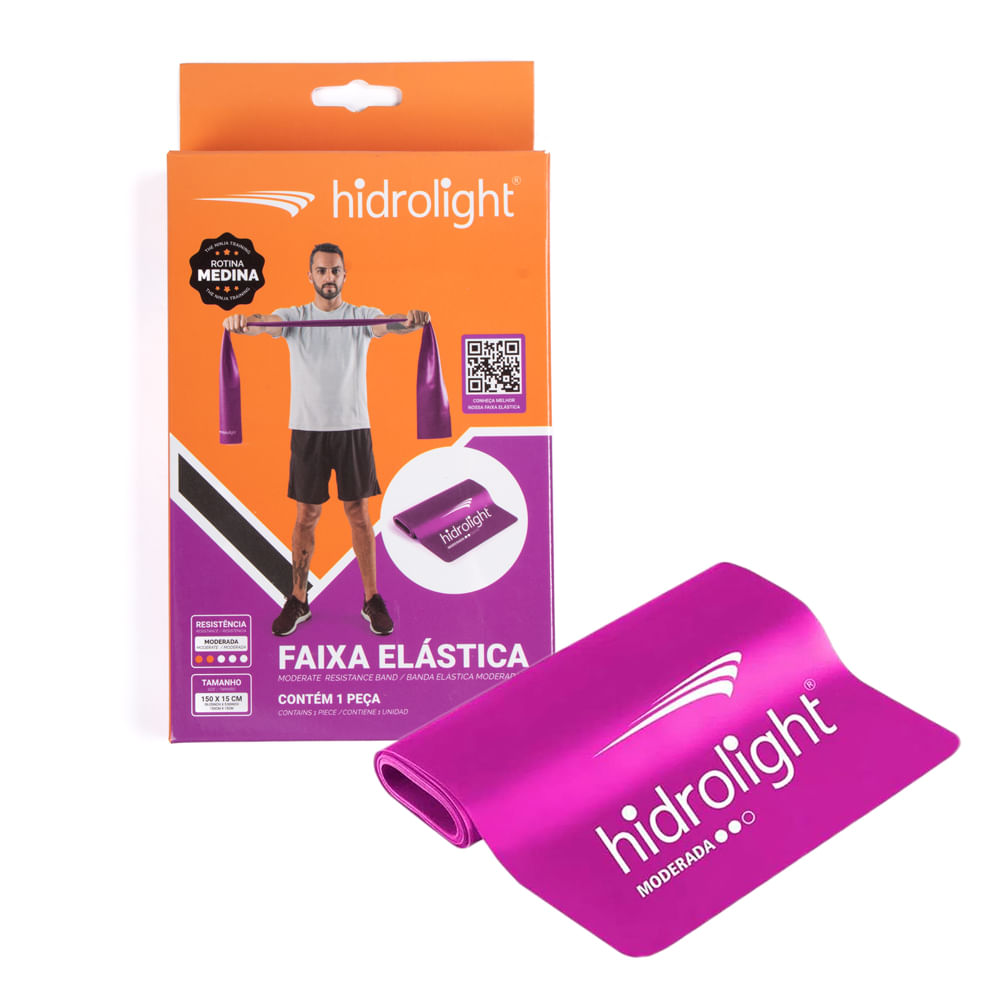 Encontraproduto.com.br - Faixa Elástica TPE Moderada Roxa FL42B Hidrolight
