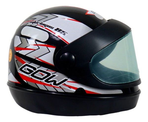 Encontraproduto.com.br - Capacete GOW Interlagos Preto E Prata 58 (MP)