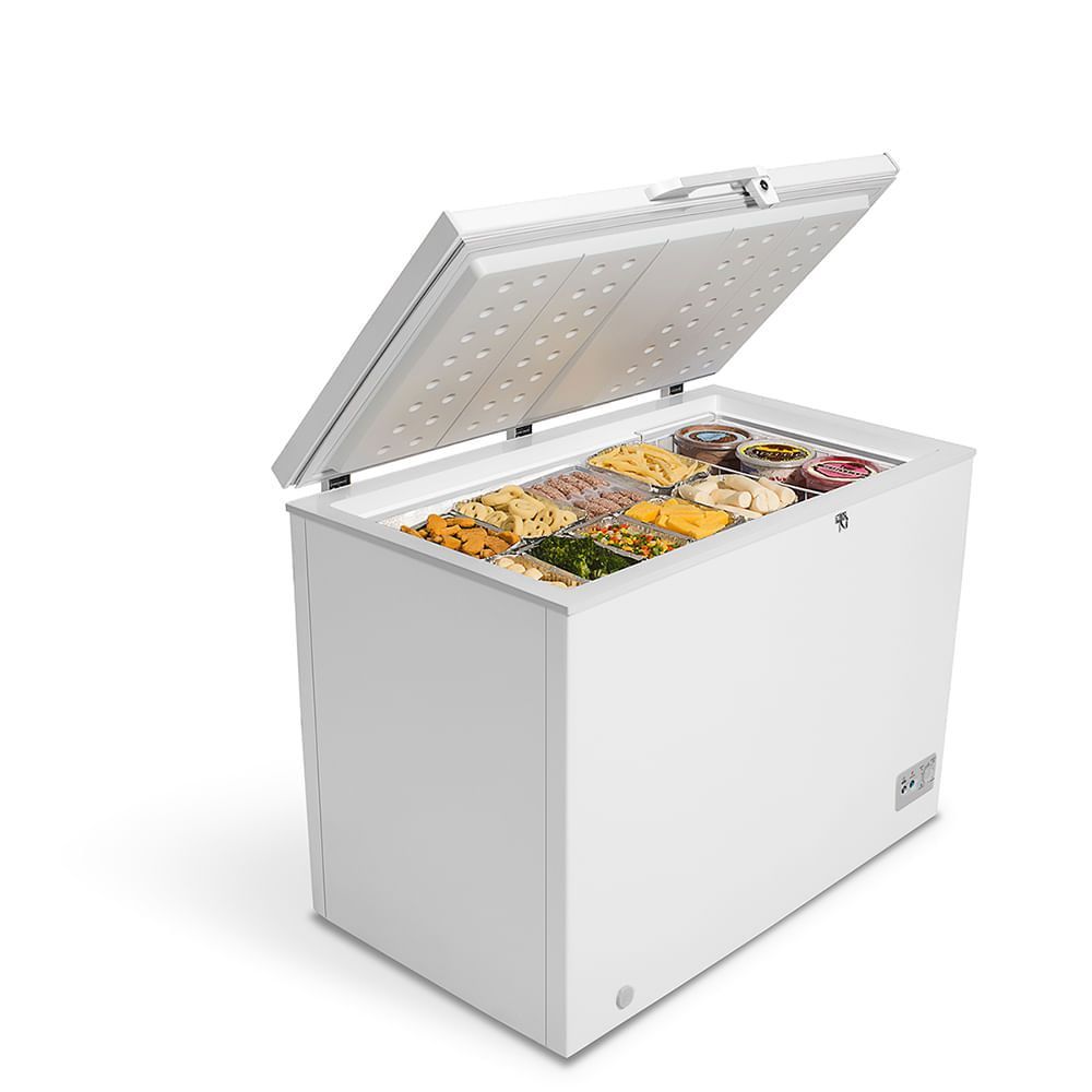Encontraproduto.com.br - Freezer Horizontal Midea 295 Litros RCFA31 4 funções - Branco