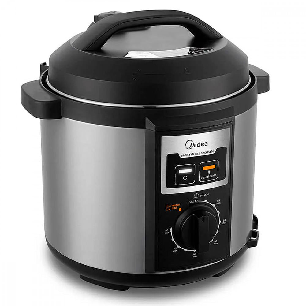 Encontraproduto.com.br - Panela de Pressão Eletrica 6L PPB71 127V Inox Midea - 67969