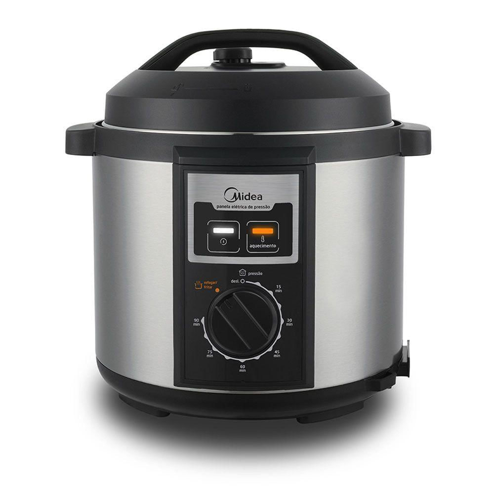 Encontraproduto.com.br - Panela de Pressão Eletrica 6L PPB71 127V Inox Midea - 67969