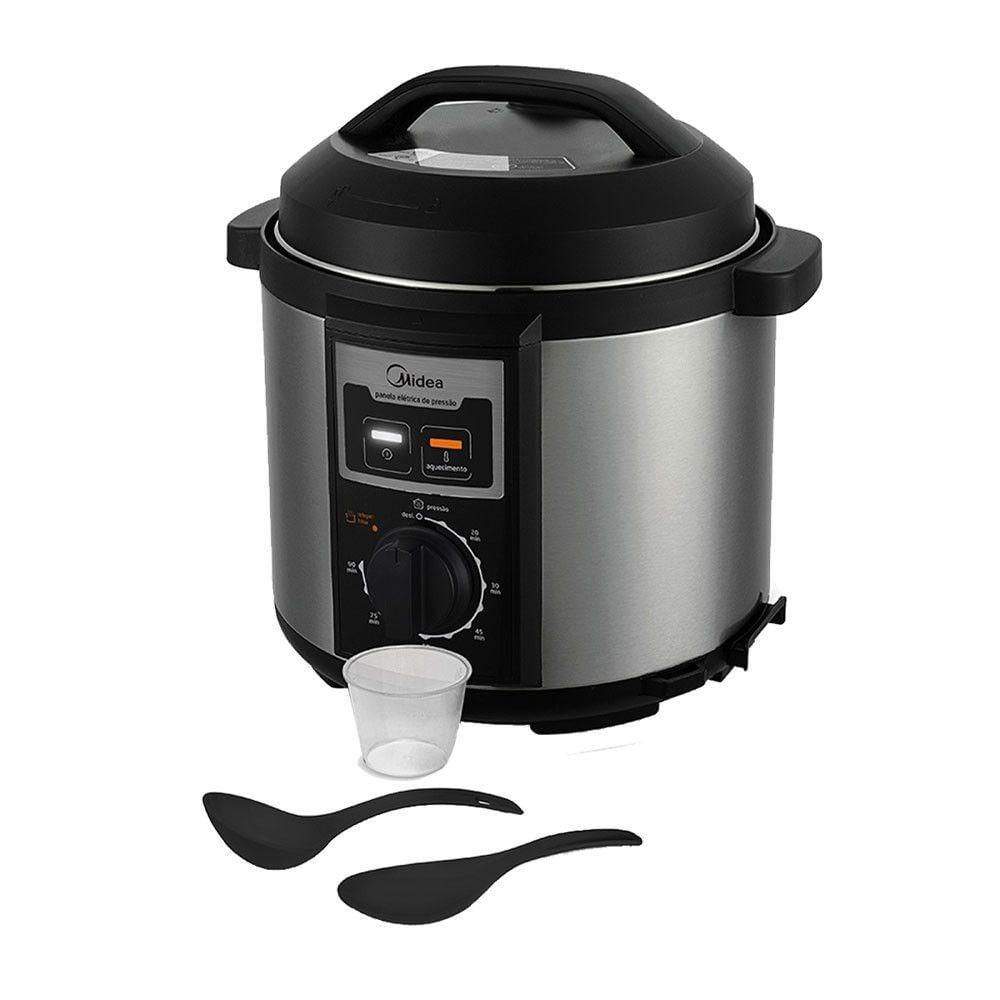 Encontraproduto.com.br - Panela de Pressão Eletrica 6L PPB71 127V Inox Midea - 67969