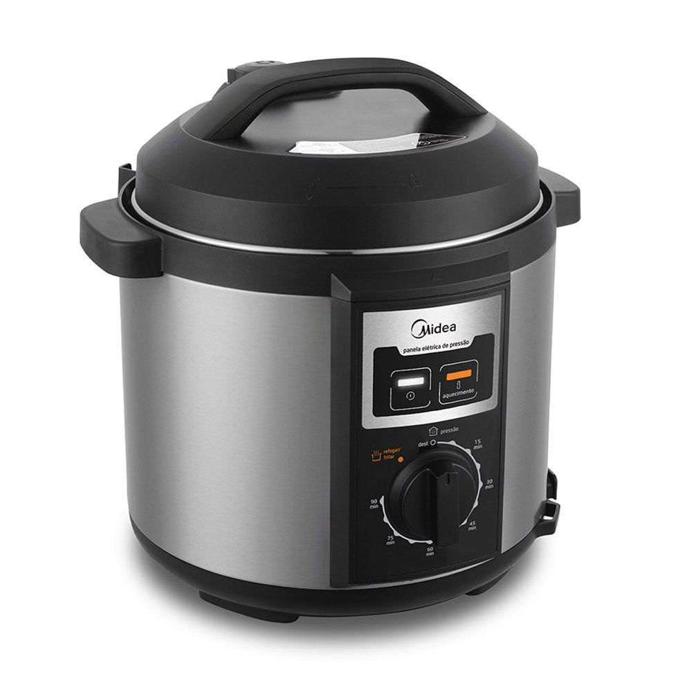 Encontraproduto.com.br - Panela de Pressão Eletrica 6L PPB71 127V Inox Midea - 67969