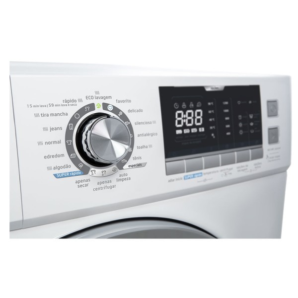 Encontraproduto.com.br - Lava e Seca Midea 12Kg Storm Wash Inverter Tambor 4D Branca LSD12B1 – 127 Volts