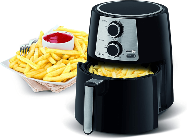 Encontraproduto.com.br - Fritadeira Air Fryer Black Premium Sem Óleo  3.5L Preto 127V Midea