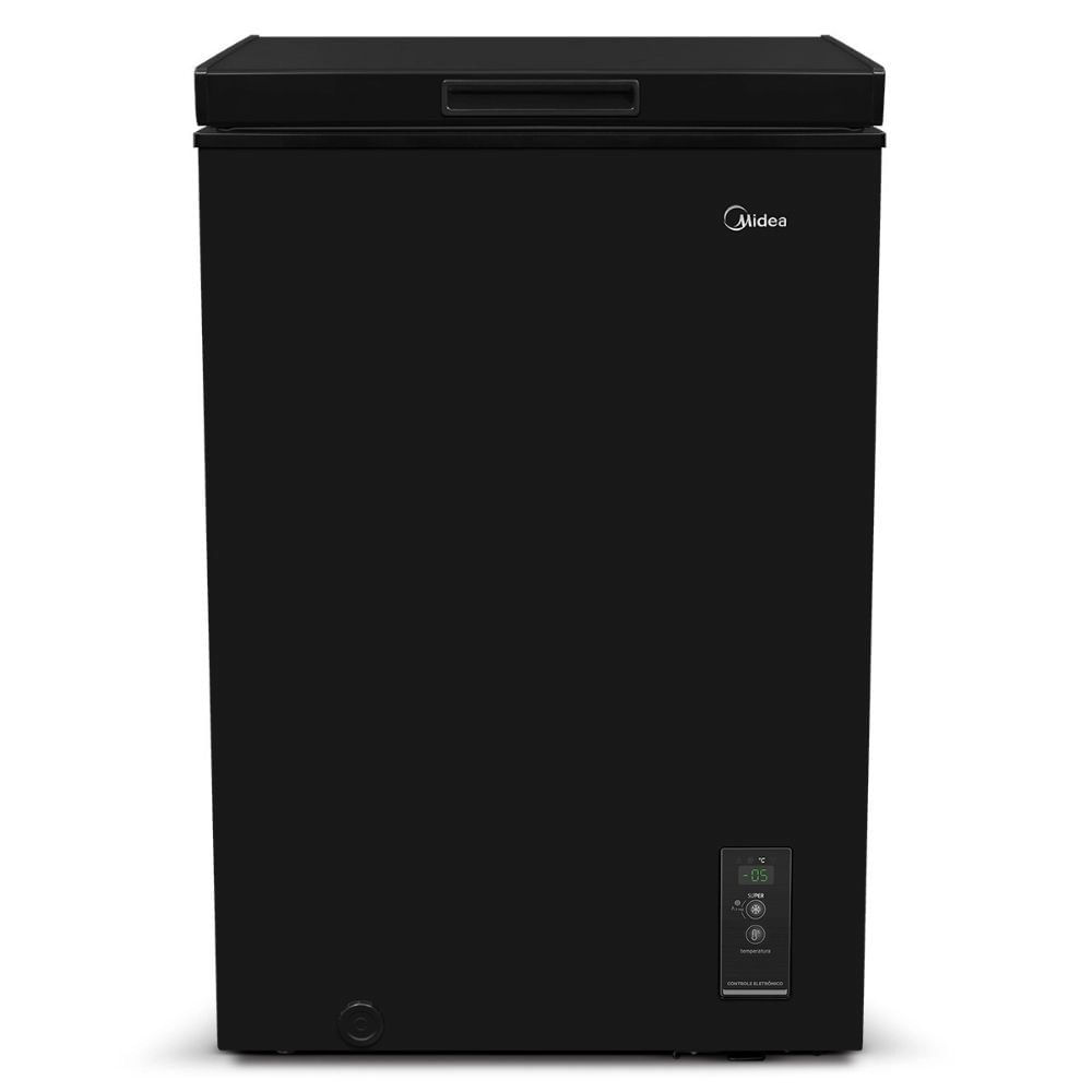 Encontraproduto.com.br - Freezer Horizontal Midea 100L 1 Porta CBA10 Preto