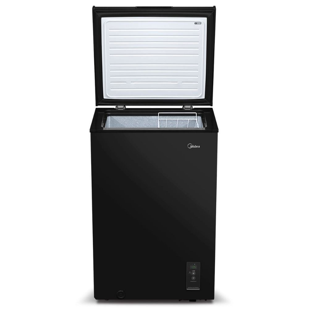 Encontraproduto.com.br - Freezer Horizontal Midea 100L 1 Porta CBA10 Preto