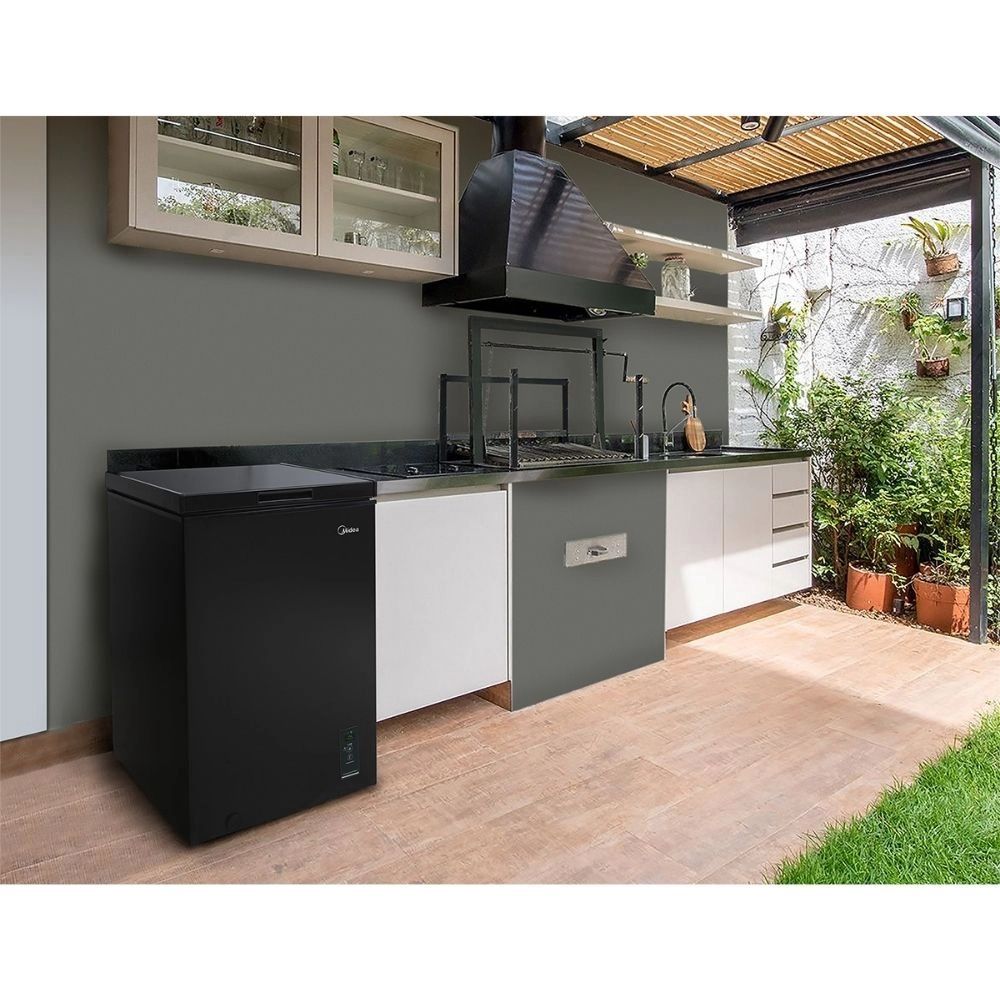 Encontraproduto.com.br - Freezer Horizontal Midea 100L 1 Porta CBA10 Preto