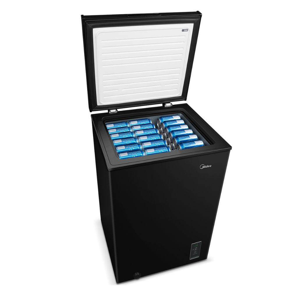 Encontraproduto.com.br - Freezer Horizontal Midea 100L 1 Porta CBA10 Preto