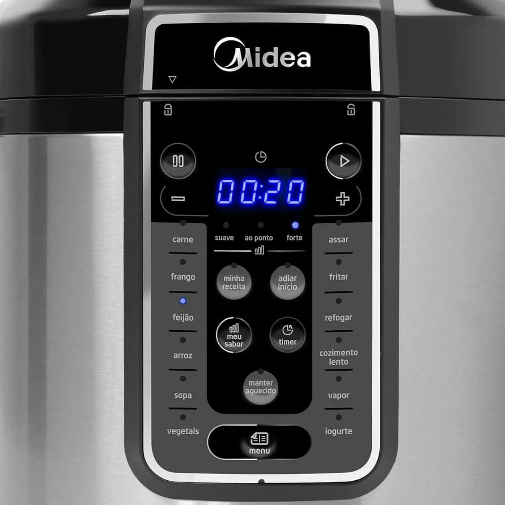 Encontraproduto.com.br - Panela Elétrica Midea de Pressão MasterSteam 6L Inox
