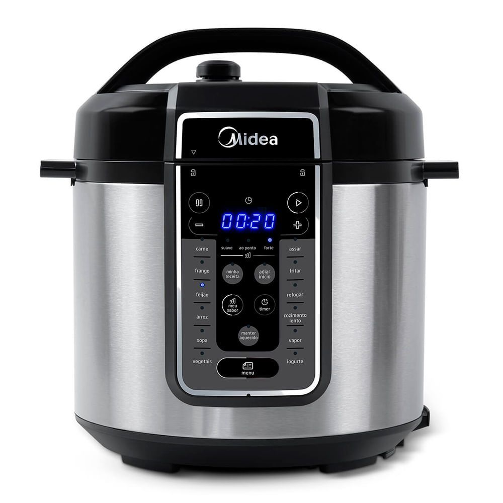 Encontraproduto.com.br - Panela Elétrica Midea de Pressão MasterSteam 6L Inox