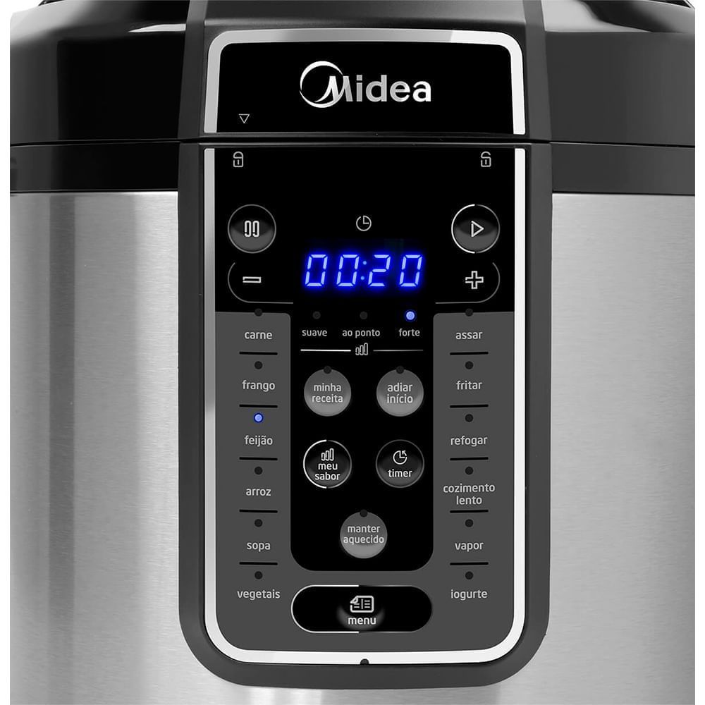 Encontraproduto.com.br - Panela Elétrica Midea de Pressão MasterSteam 6L Inox