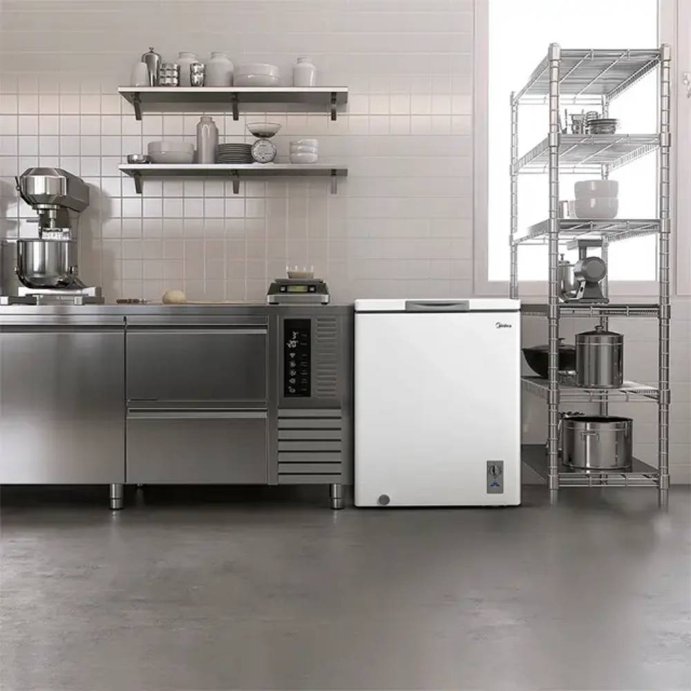 Encontraproduto.com.br - FREEZER HORIZONTAL 145L MIDEA MDRC207SLA012 BRANCO 220V