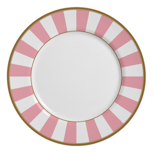 Prato Raso Alleanza Cerâmica Stripe Rosa