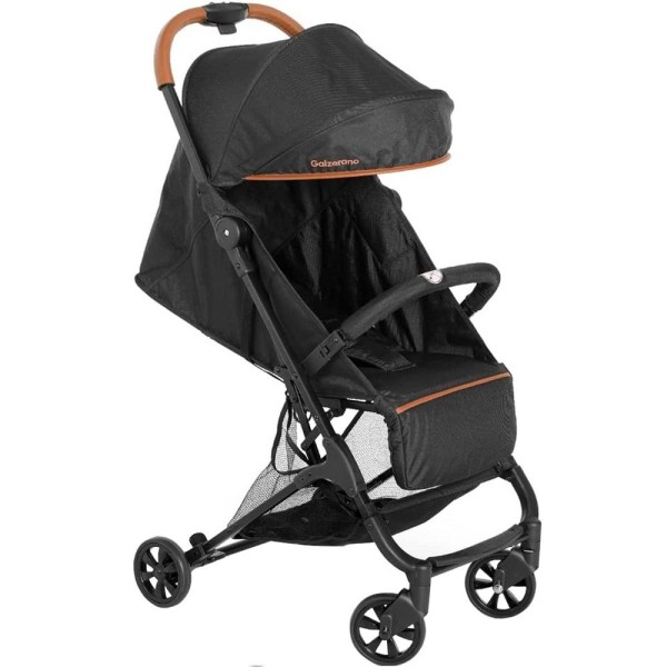 Encontraproduto.com.br - Carrinho Bebê Passeio Berço Reclinável de 0 Até 15 Kg Fechamento Compacto Bali Preto Galzerano