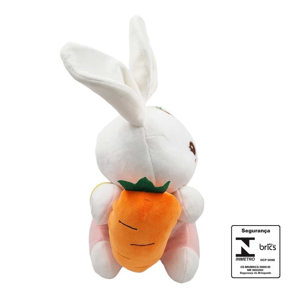 Encontraproduto.com.br - Coelho da Páscoa Pelúcia 25cm em Poliéster Fizzy