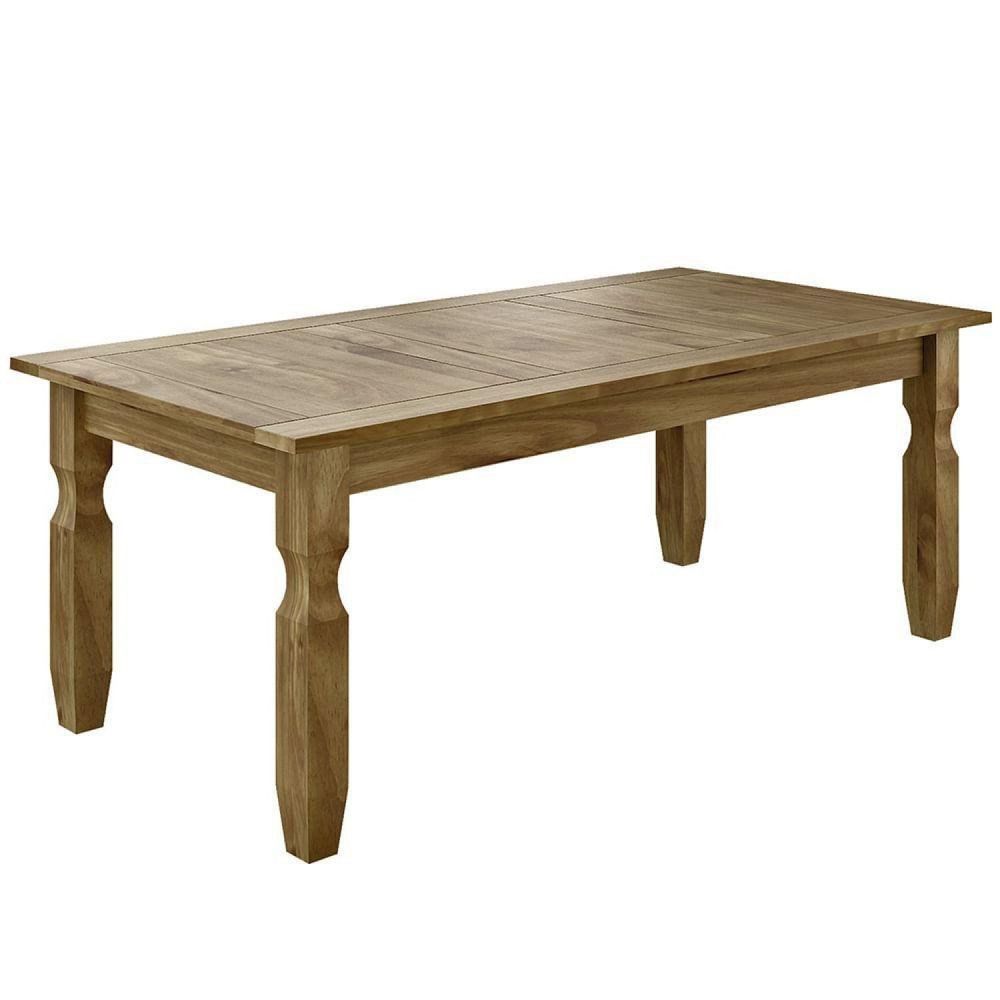 Mesa De Jantar Corona Rústica 160cm Ideal Para área Externa Madeira Maciça Deiss Cera