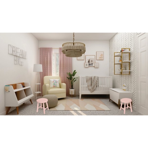 Encontraproduto.com.br - Banqueta Infantil Espanha - Rosa Bebê