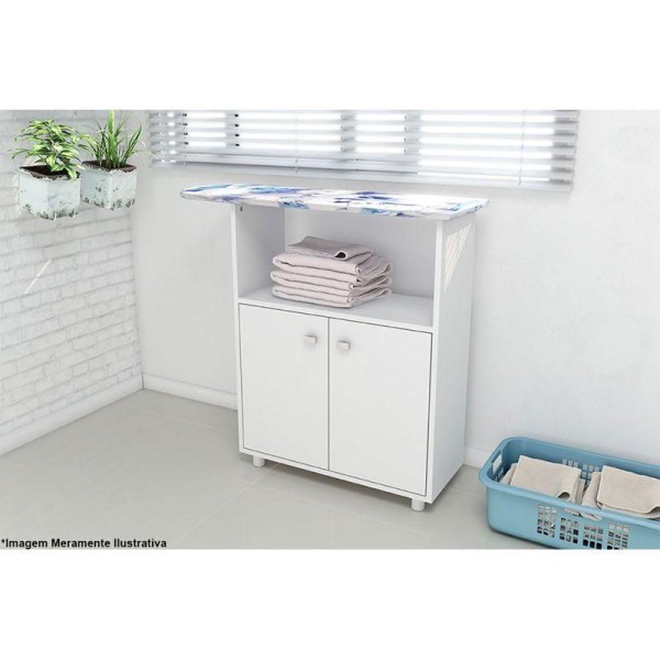 Encontraproduto.com.br - Tábua Passar TP3050 c/ 2 Portas Branco - Tecno Mobili