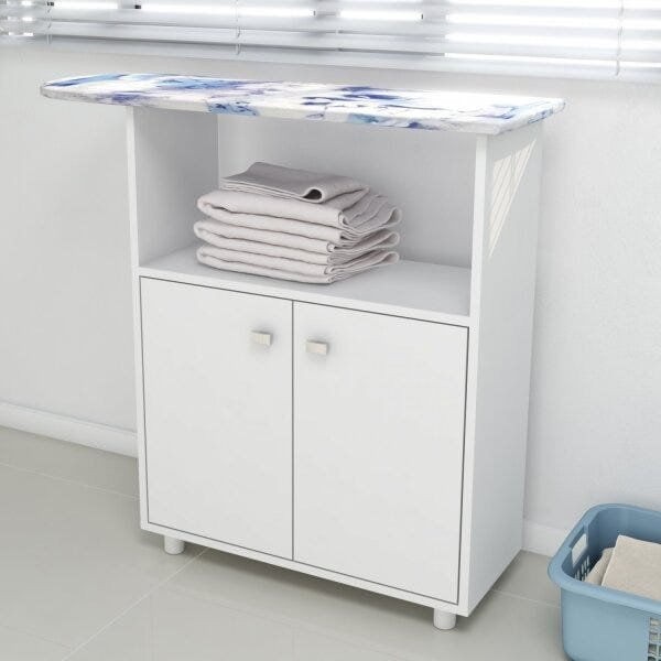 Encontraproduto.com.br - Tábua Passar TP3050 c/ 2 Portas Branco - Tecno Mobili