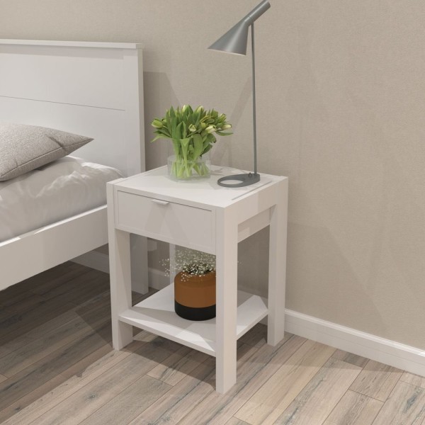 Encontraproduto.com.br - Mesa de Cabeceira 1 Gaveta Tecnomobili Branco