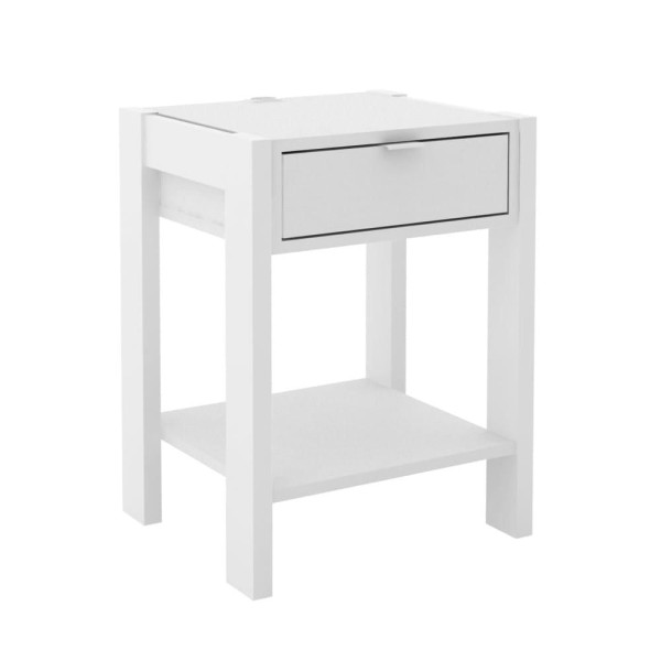 Encontraproduto.com.br - Mesa de Cabeceira 1 Gaveta Tecnomobili Branco