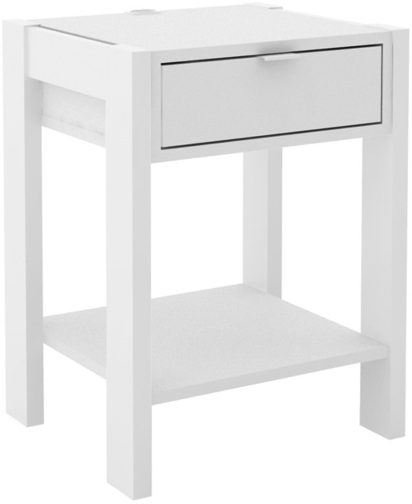 Encontraproduto.com.br - Mesa de Cabeceira 1 Gaveta Tecnomobili Branco