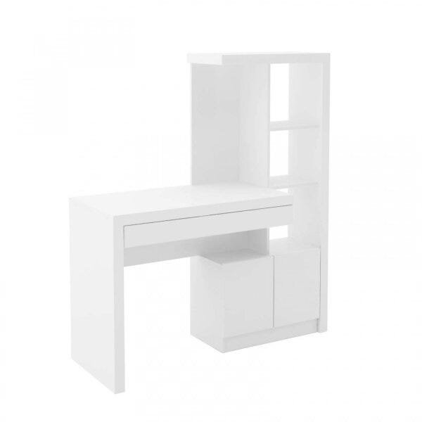 Encontraproduto.com.br - Escrivaninha p/ Escritório ME4143 c/ 2 Portas e 1 Gaveta Branco - Tecno Mobili
