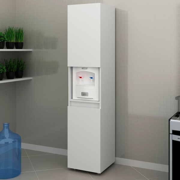 Encontraproduto.com.br - Balcão Bebedouro Multiuso com Porta 36x175x40cm Branco Tecnomobili